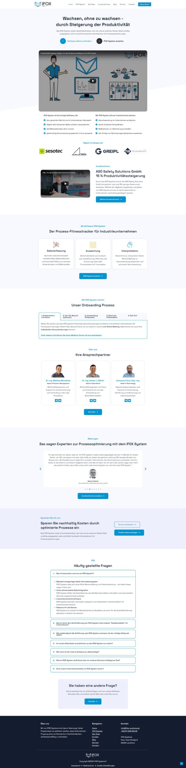 Refernez IFOX Systems Startseite
